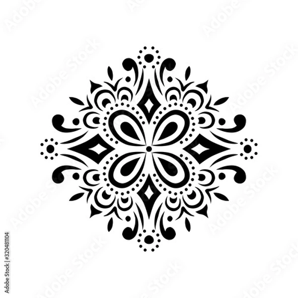 Obraz Simple flat design illustration ornament mandala