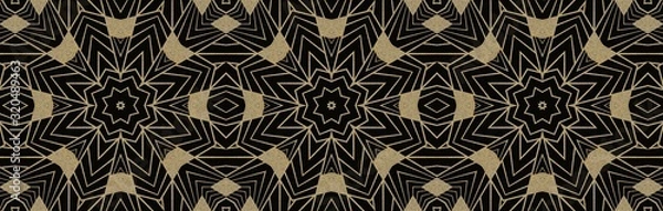 Obraz Gold And Black Art Deco Border
