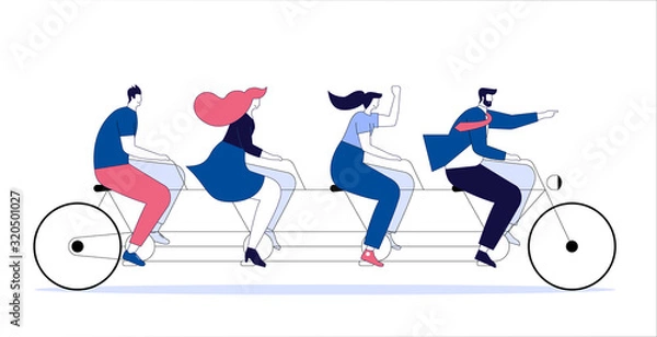 Fototapeta Teamwork. Business concept vector illustration