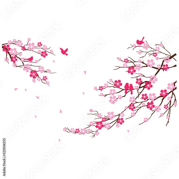Obraz Spring branch blossoms - Vector