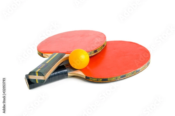 Obraz Table Tennis Bats with Ball.