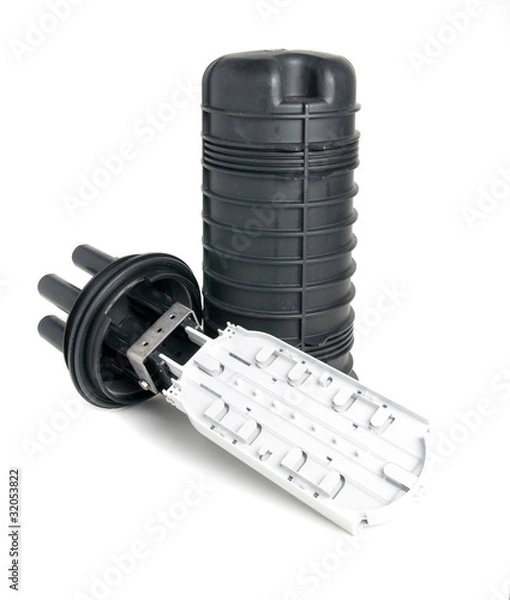 Fototapeta Coupling for connecting optical communication cables.