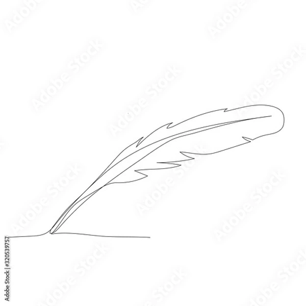 Fototapeta sketch writing pen on a white background continuous line