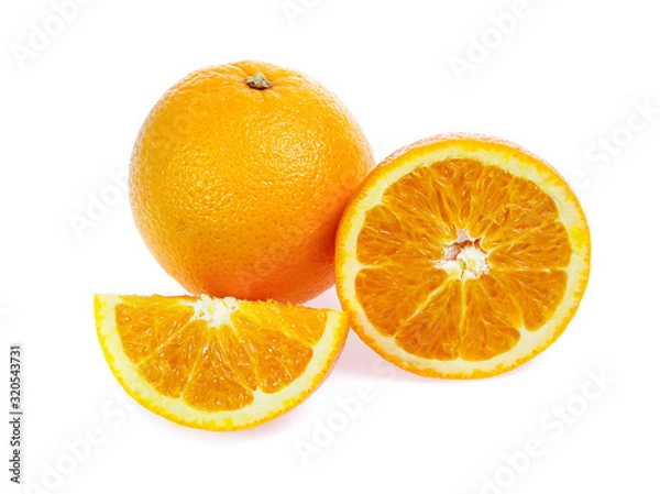 Obraz Orange fruit isolated on white background