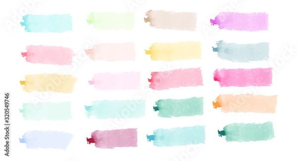 Fototapeta Pastel blue,pink,red,blue,yellow,green splash background can use for design, background concept, vector.