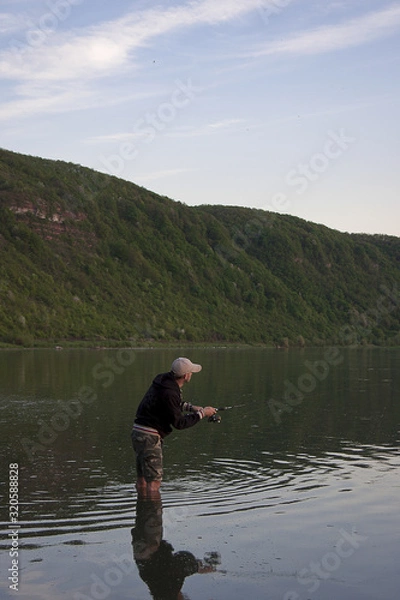 Obraz fishing on the lake