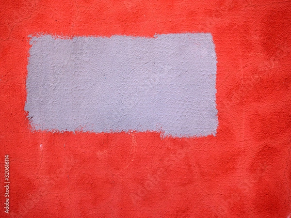 Obraz red gray two-color weathered wall