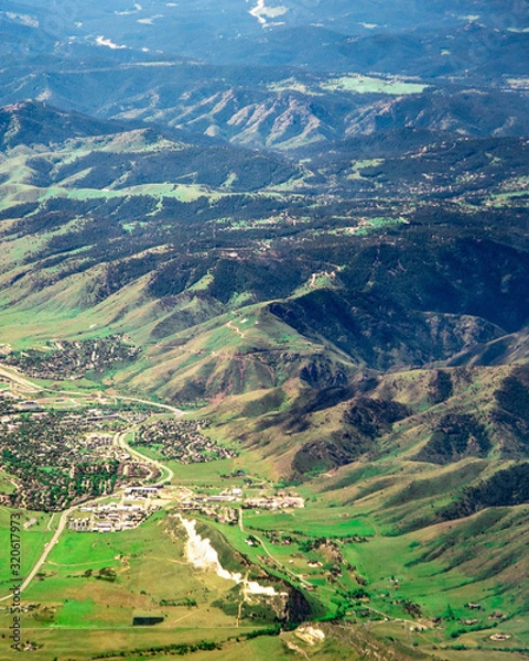 Fototapeta Golden, Colorado from the plane