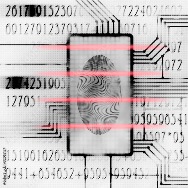 Obraz fingerprint and code