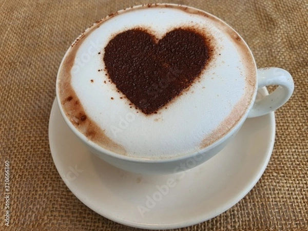 Obraz a cup of hot cappucino