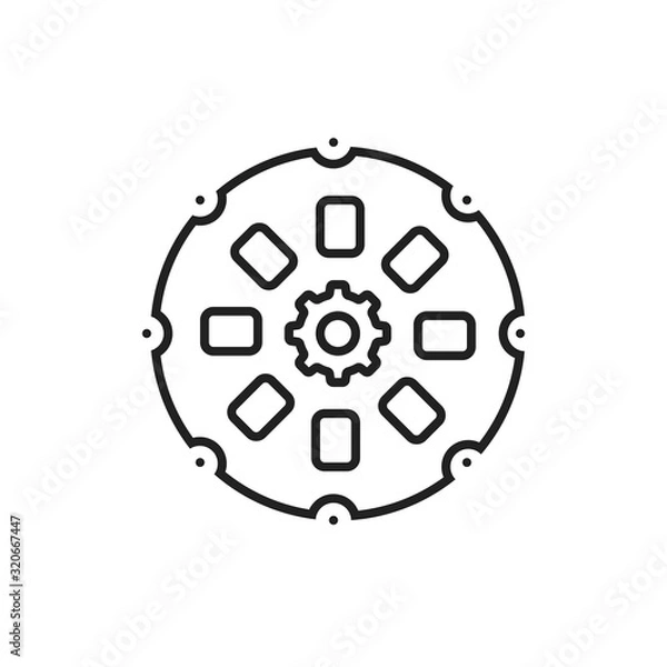 Fototapeta LED Module Vector Line Icon