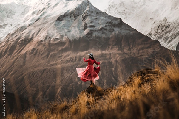 Obraz Beautiful landscape view from mountain in Pakistan