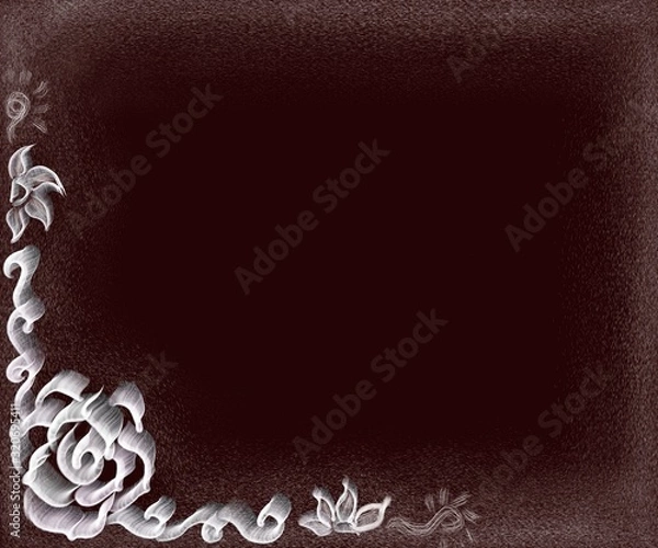 Obraz Illustration of elegant dark brown background design