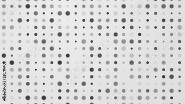 Obraz Dot white black pattern gradient texture background. Abstract  technology big data digital concept. 3d rendering.