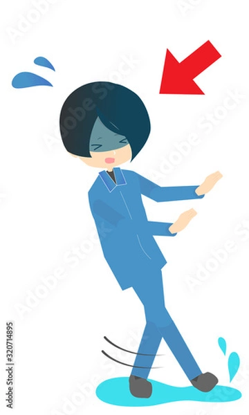 Obraz 工場で滑るイラスト