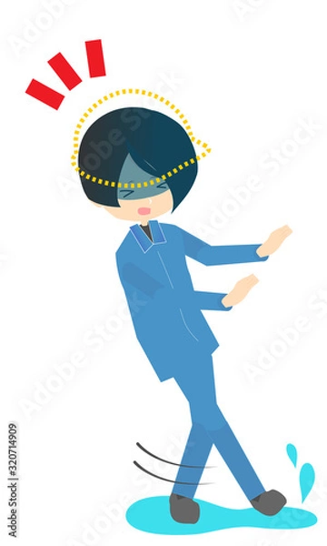 Obraz 工場で滑るイラスト