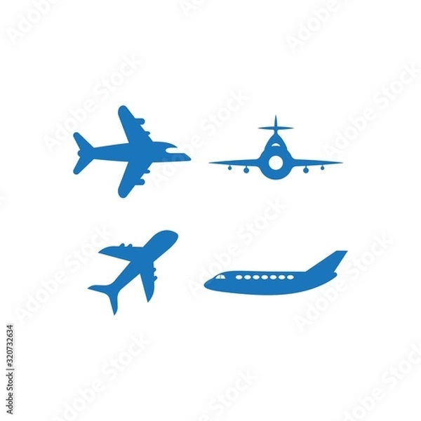 Fototapeta Plane logo vector
