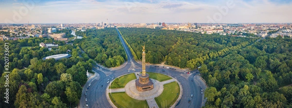 Obraz Wspaniała panorama Berlina - Kolumna Zwycięstwa z widokiem na miasto