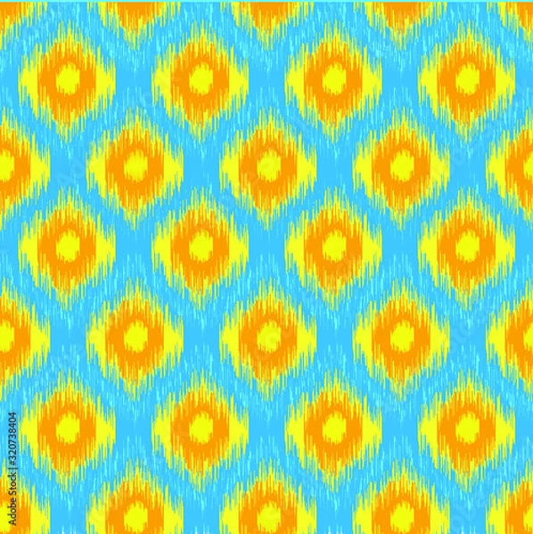 Fototapeta seamless ikat pattern vector background