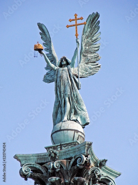 Obraz Millennium Monument on the Heroes' Square or Hosok Tere in Budapest, Hungary