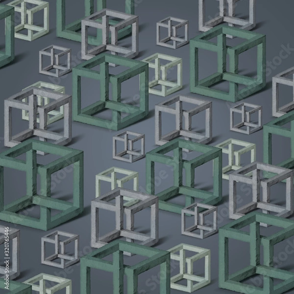 Fototapeta Geometric background dark