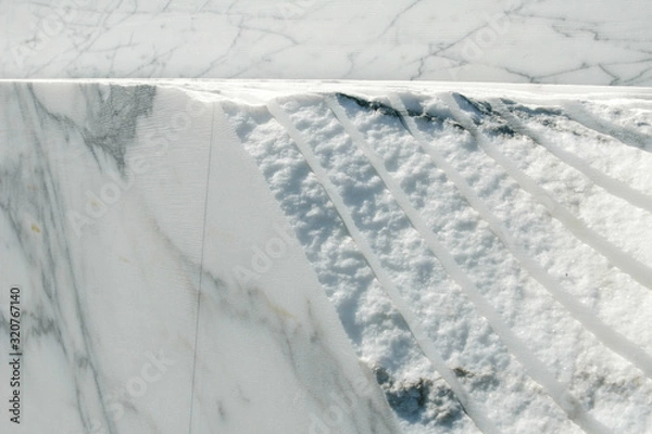 Obraz Stacks of high quality Carrara marble tiles