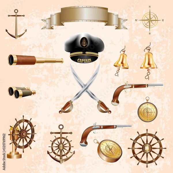 Obraz Sea_pirate_capain_set