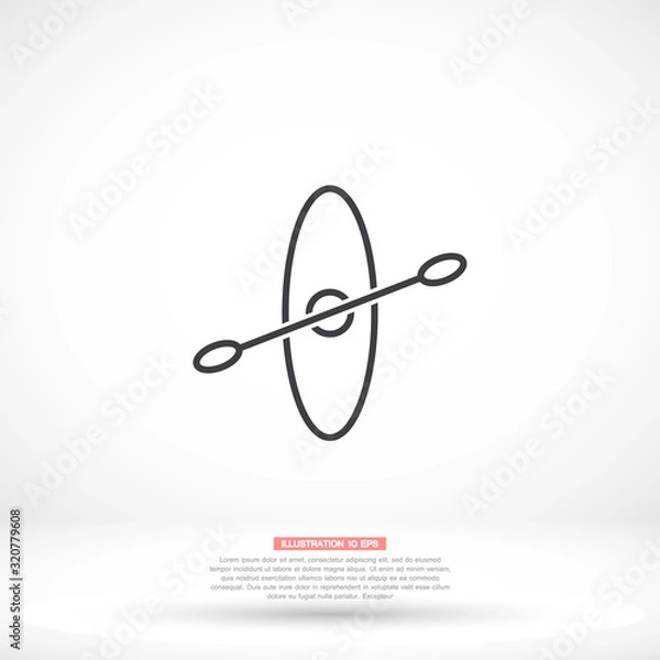Fototapeta Kayak vector icon , lorem ipsum Flat design