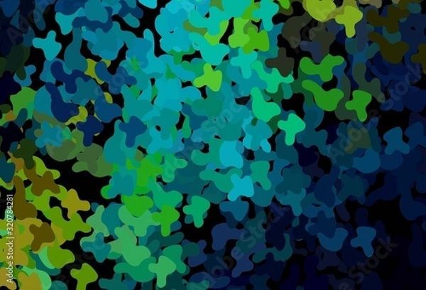 Fototapeta Dark Blue, Yellow vector pattern with random forms.