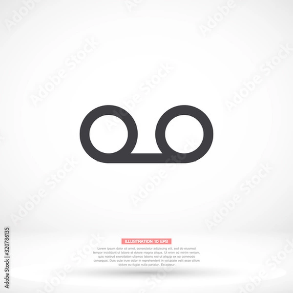 Fototapeta Play the film vector icon , lorem ipsum Flat design