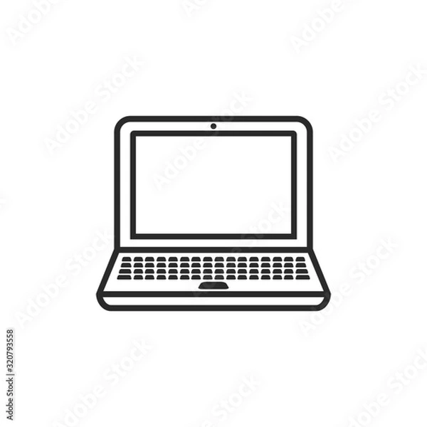 Obraz Laptop Icon Vector Illustration. Simple flat symbol.