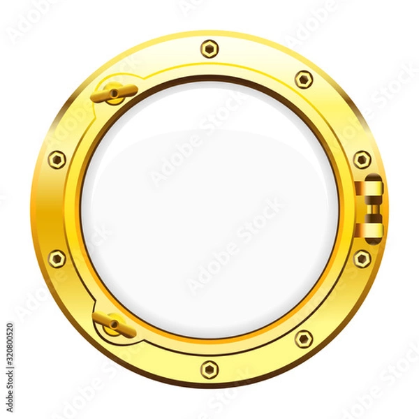 Obraz Vector boat window porthole