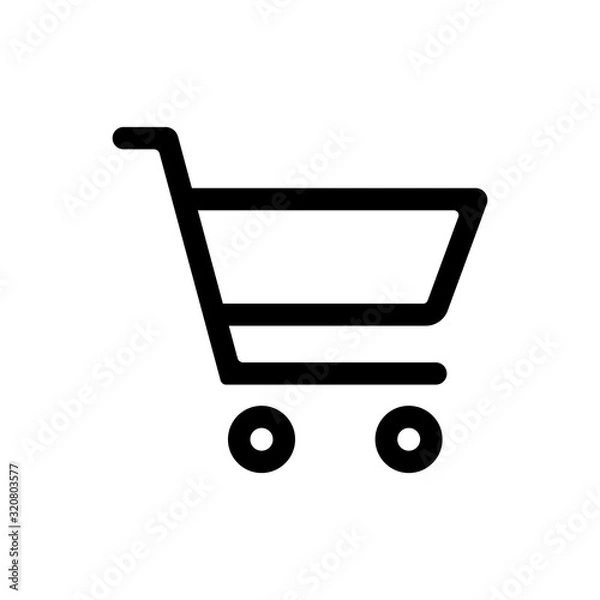 Obraz Basket outline icon isolated. Symbol, logo illustration for mobile concept and web design.