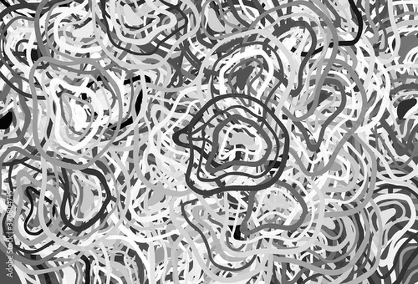 Fototapeta Light Gray vector pattern with random forms.