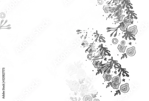 Fototapeta Light Gray vector pattern with random forms.