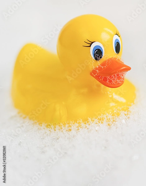 Obraz Bathtime rubber ducky and bubble fun!