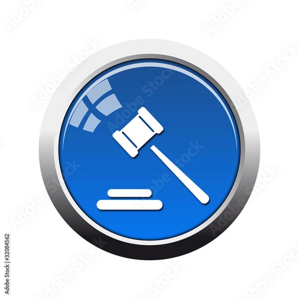 Obraz Botón glossy  justicia