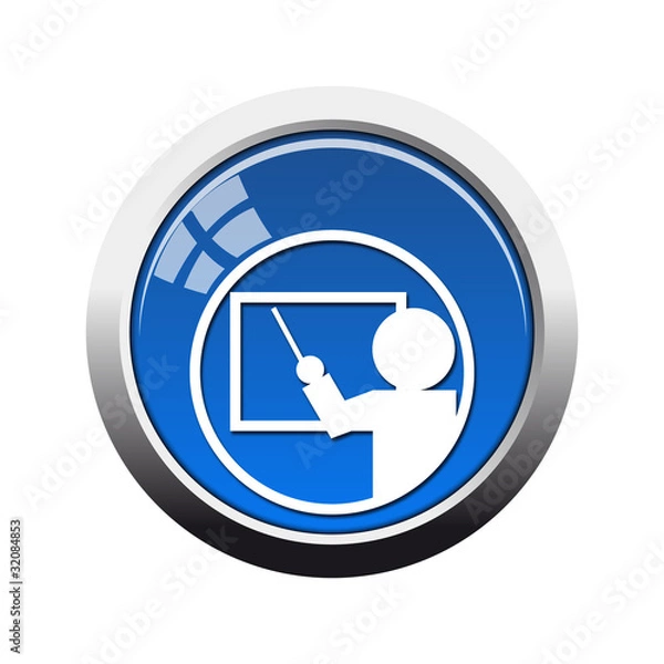 Obraz Botón glossy  educacion