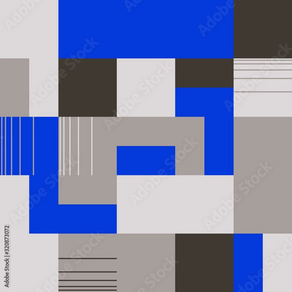 Fototapeta Abstract geometric vector pattern with transition effect