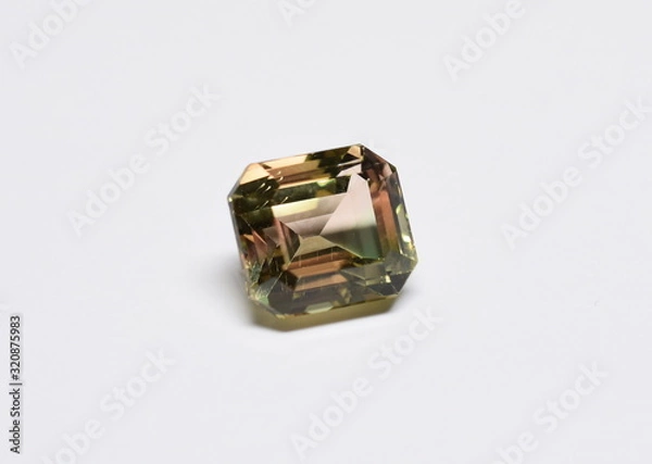 Obraz tourmaline from congo facet cut gemstone