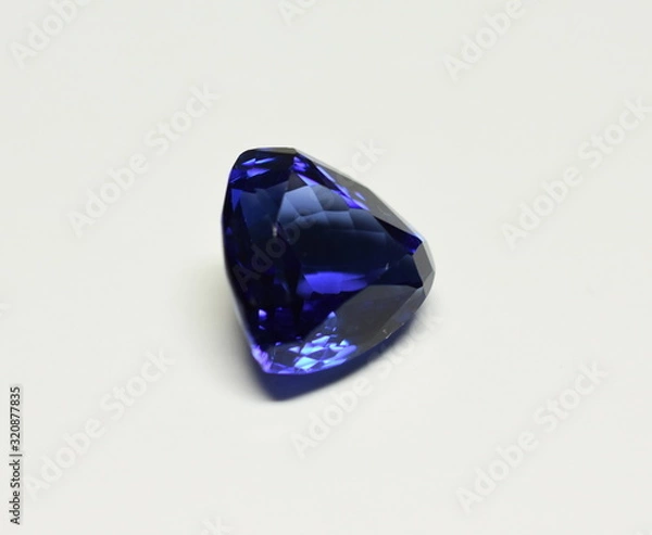 Fototapeta Tanzanite natural & facet cut gemstone