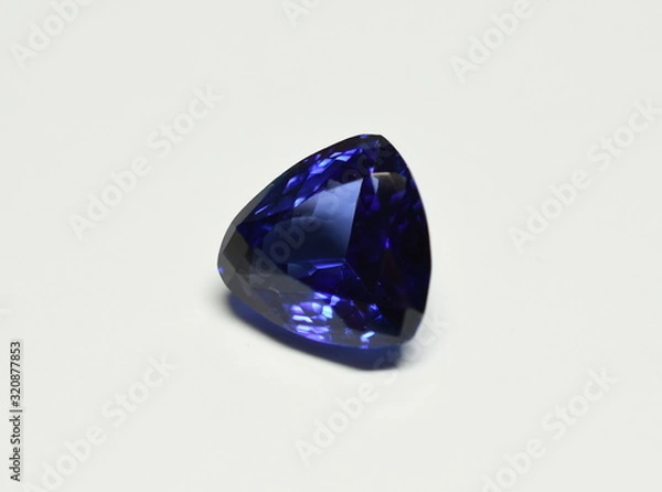 Obraz Tanzanite natural & facet cut gemstone