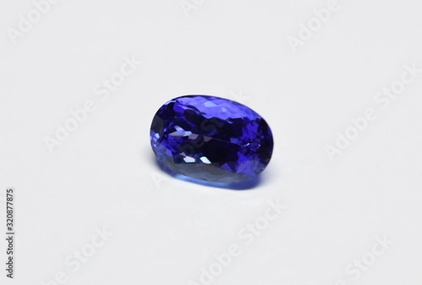 Obraz Tanzanite natural & facet cut gemstone