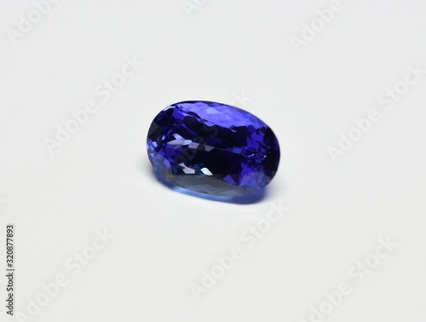 Obraz Tanzanite natural & facet cut gemstone