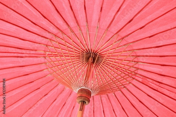 Fototapeta Red umbrella closeup