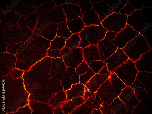 Obraz Heat red cracked ground texture