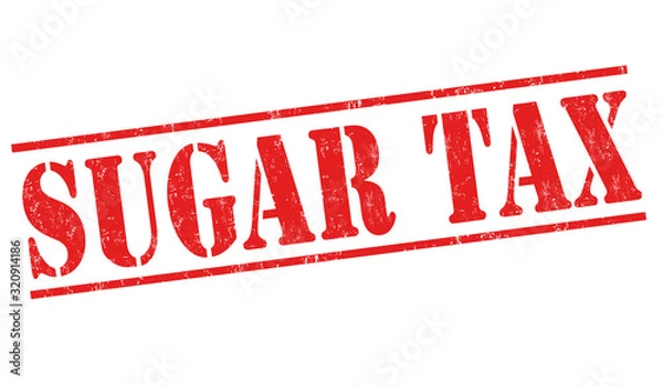 Fototapeta Sugar tax sign or stamp