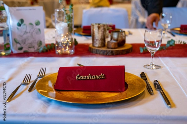 Fototapeta table set for dinner