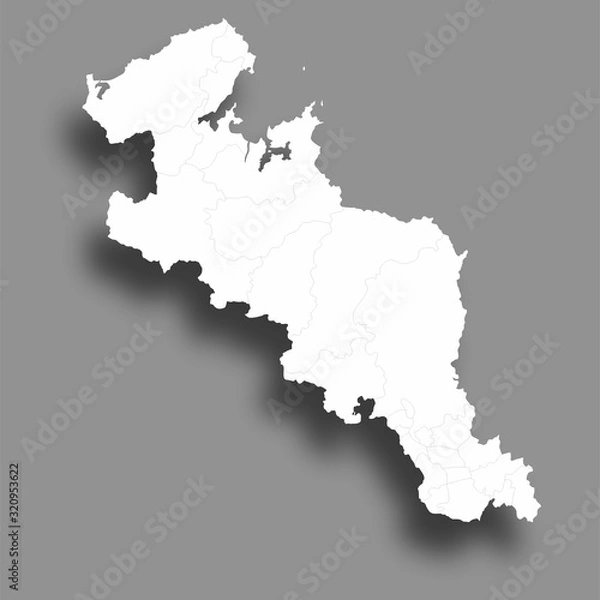 Obraz 京都　地図　シルエット　アイコン