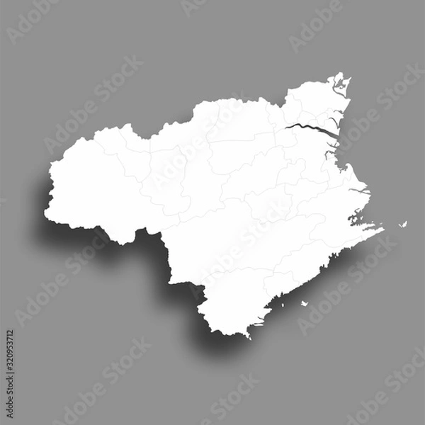 Obraz 徳島　地図　シルエット　アイコン